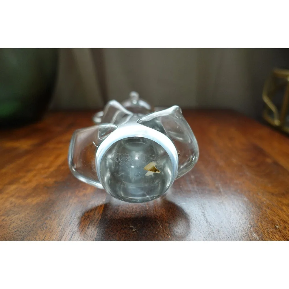 Vintage Clear Art‎ Glass Mouse Figurine 7 Inch Hand Blown MCM Animal Sculpture